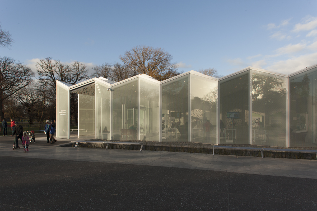 Christchurch Botanic Gardens visitor centre. Photograph by Simon Devitt.