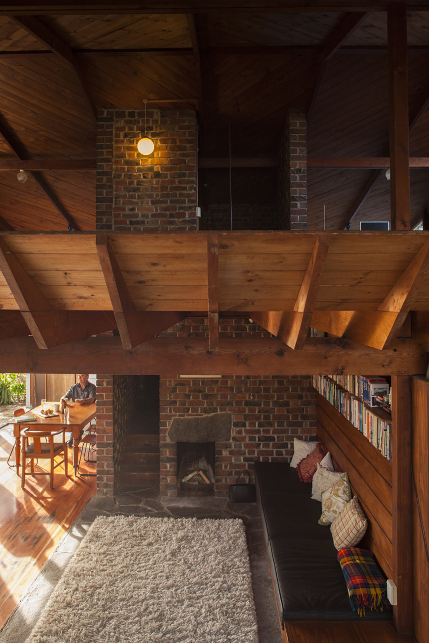 Inside the Rotherham house, designed by Bruce Rotherham in 1950-51. Photograph by Simon Devitt.