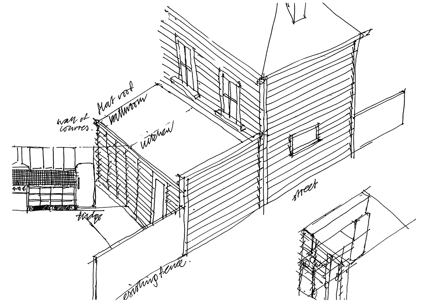 Arch Hill renovation. Peter Roband's sketch.