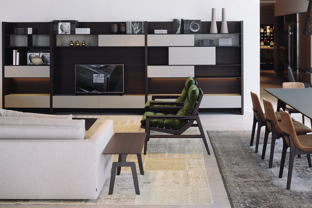 Poliform's furniture and wardrobe range has its own area in Studio Italia's new Auckland showroom. Photograph by Simon Wilson.
