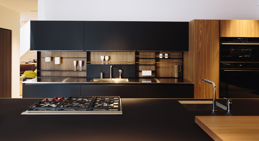 Two full-size Varenna kitchens have been installed in the new showroom. Photograph by Simon Wilson.