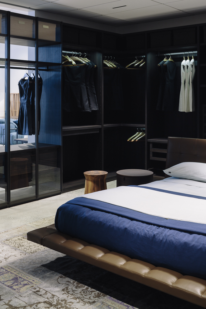 The showroom also features a range of Poliform wardrobes and furniture. Photograph by Simon Wilson.