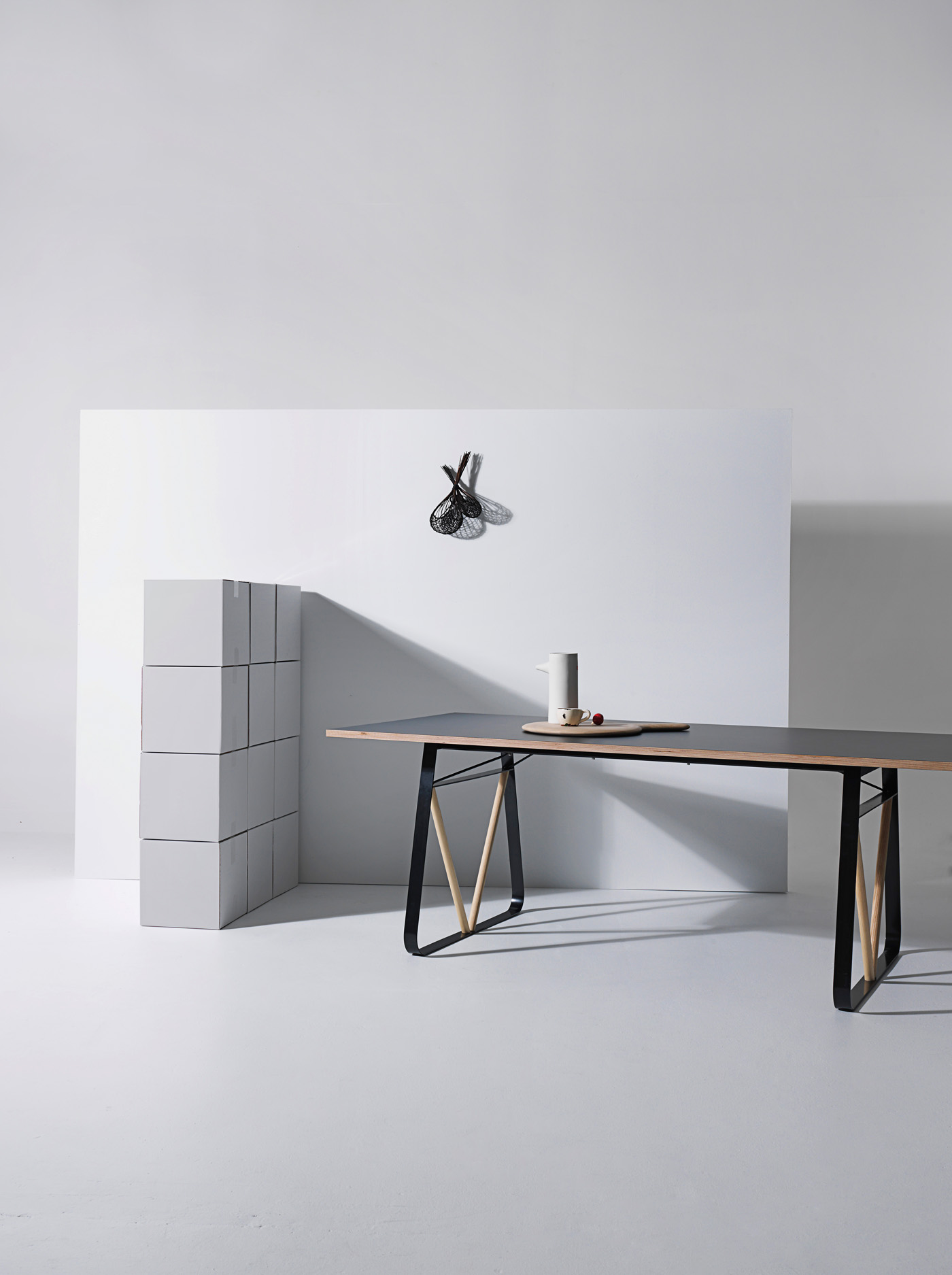 The 'Shift' table by Tim Webber. Photograph by Toaki Okano. Styling by Sam Smith and Catherine Wilkinson.