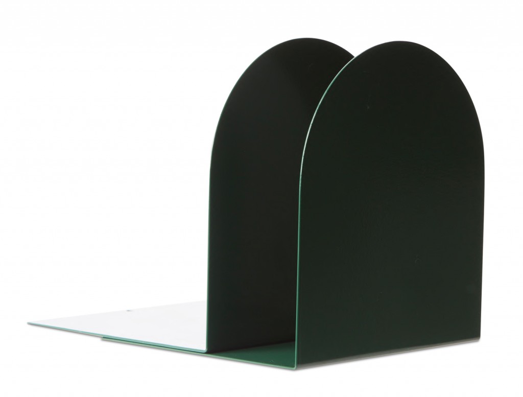 Folded metal bookends 