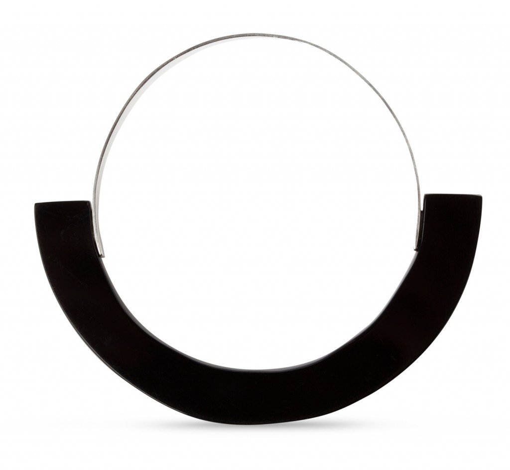 Sliver and black bangle