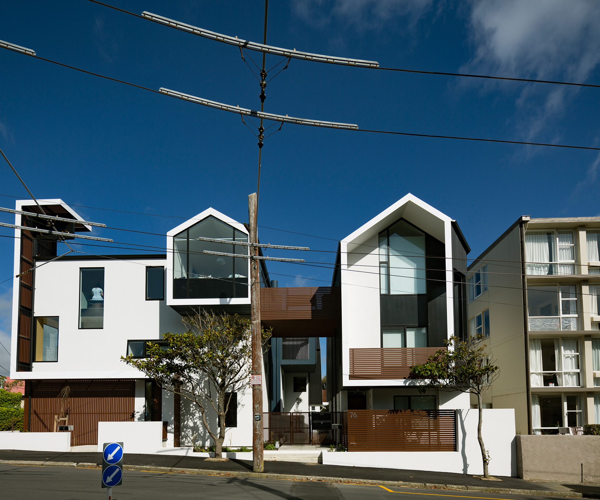 The Zavos Corner Apartments in Wellington by Parsonson Architects. Photograph by Jeff Brass.