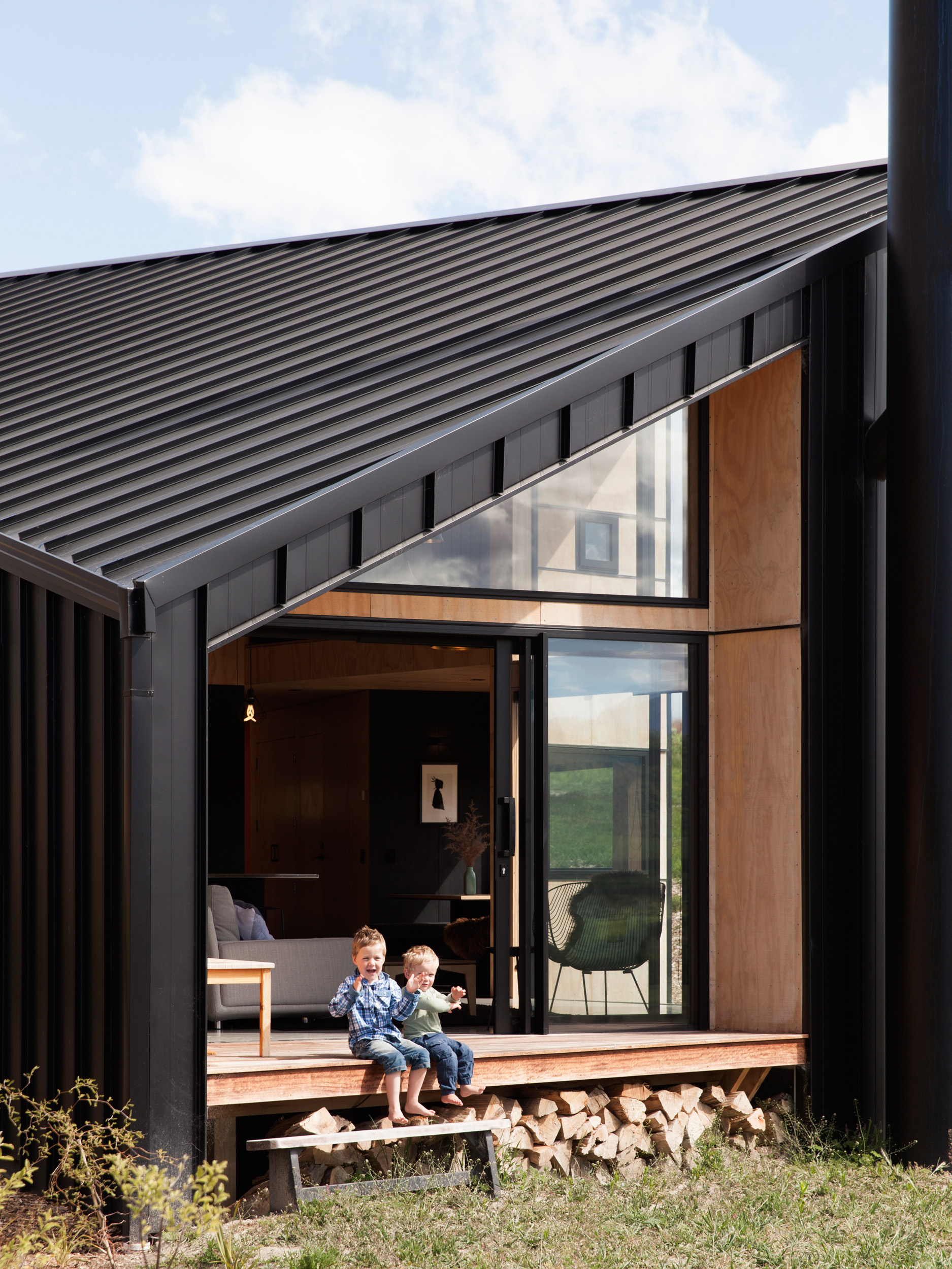 The home's north-facing deck. Photo by David Straight. 