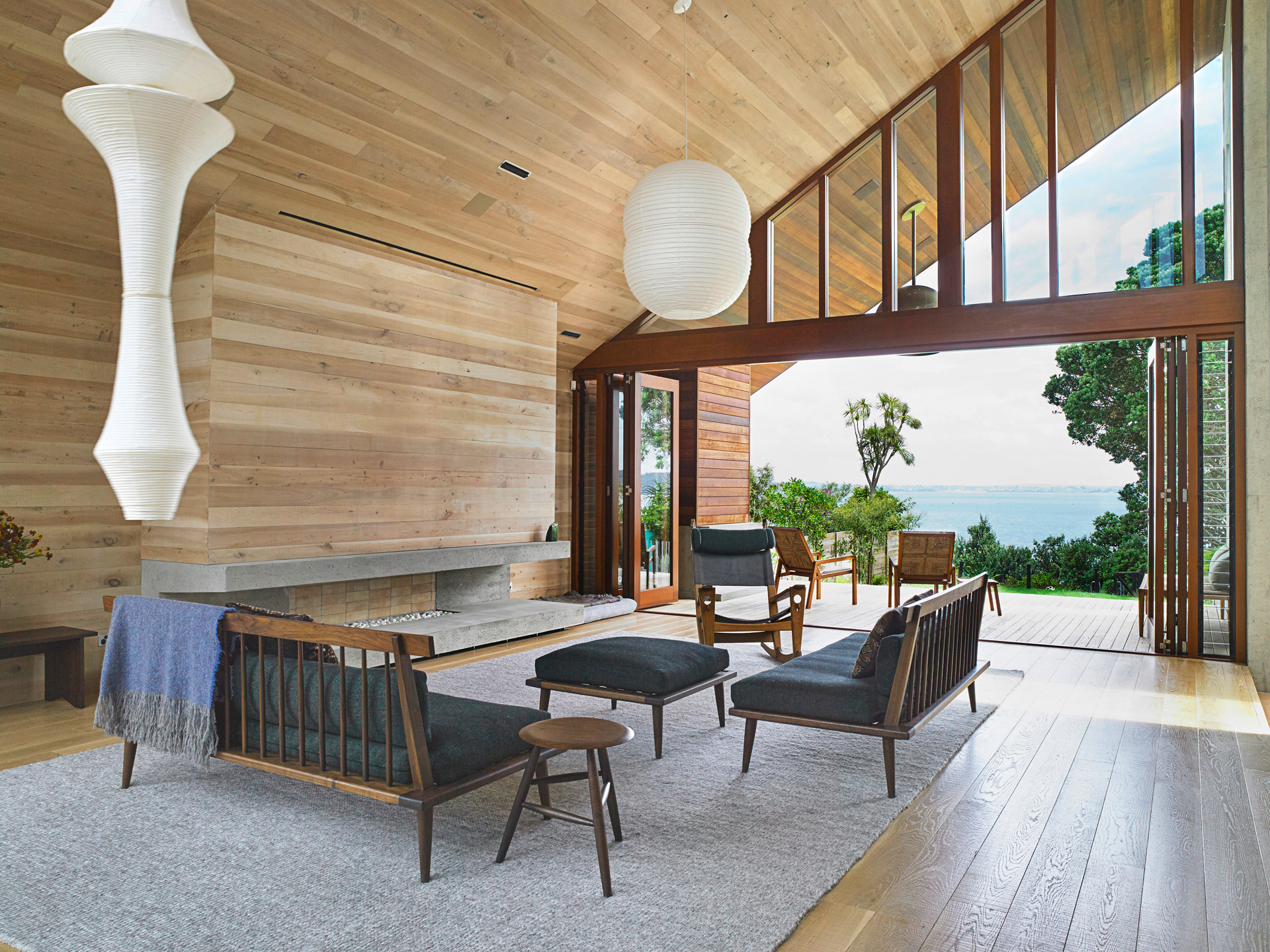 The home's living area. Photo by Mark Smith. 