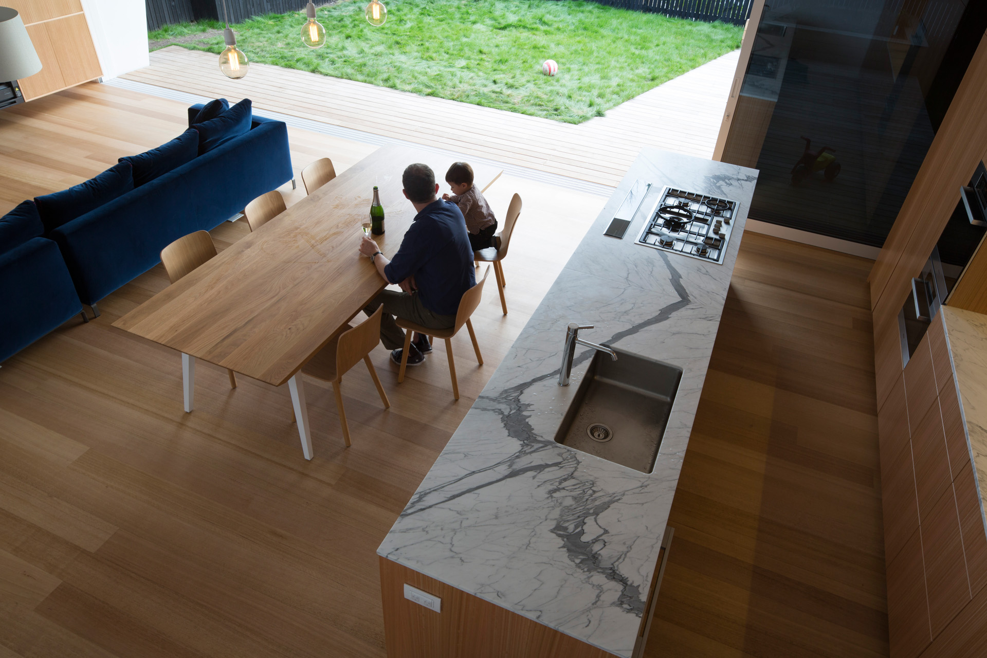 The home's kitchen and dining area. Photo by Patrick Reynolds. 