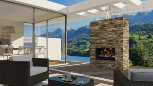 EW5000 Outdoor Wood Fireplace